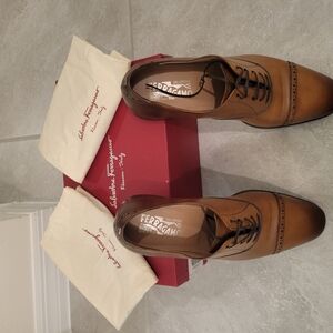 Salvatore Ferragamo Men's Brown Leather Shoes